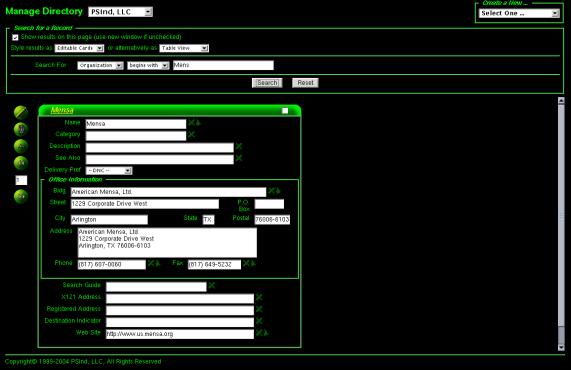 View of query results in editable format