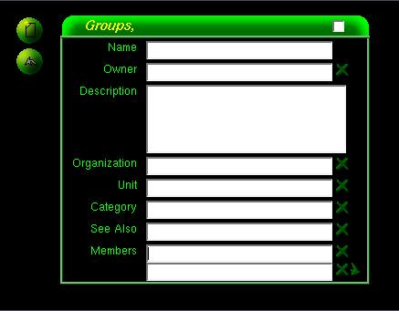 View of entry form for group records